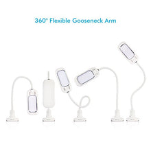 Carica l'immagine nel visualizzatore di Gallery, OxyLED Lampada da scrivania con 24 luci T34 White Clip Table Lamp - Ilgrandebazar