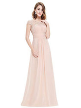 Carica l'immagine nel visualizzatore di Gallery, Ever-Pretty Vestito da Damigella Donna Girocollo Maniche Corte 40, Arrossire - Ilgrandebazar