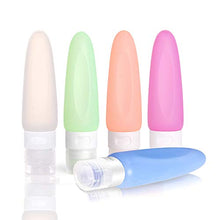 Carica l'immagine nel visualizzatore di Gallery, Bottiglie da viaggio in silicone per liquidi-5 pezzi inferiori a 100 ml... - Ilgrandebazar