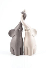 Carica l'immagine nel visualizzatore di Gallery, Pajoma - Coppia di Statuette in Ceramica a Forma elefantini, Grigio (Grau)