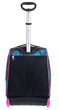 Carica l'immagine nel visualizzatore di Gallery, Trolley Fit Seven Colorflower, Nero, 35 Lt, 2in1 Zaino con Sollevamento...