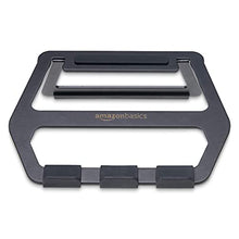 Carica l'immagine nel visualizzatore di Gallery, Amazon Basics - Supporto richiudibile in alluminio per PC portatili con display fino a 33 cm (13"), Nero