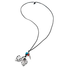 Carica l'immagine nel visualizzatore di Gallery, COOLSTEELANDBEYOND Stile retrò Nero Cotone Corda Lunga Statement Collana... - Ilgrandebazar