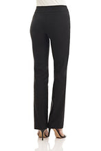Carica l'immagine nel visualizzatore di Gallery, Rekucci Pantaloni Boot-Cut per Donna di Grande Conforto 48 Short, Nero