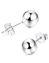 Carica l'immagine nel visualizzatore di Gallery, Finrezio Orecchini A Bottone In Argento 925 Per Donna A Sfera... - Ilgrandebazar