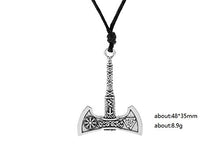 Carica l'immagine nel visualizzatore di Gallery, Skyrim Wicca Doppia Assi Nordic Ciondolo Cera collane Gioielli Antique Silver