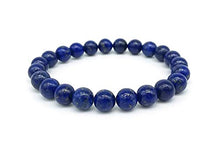 Carica l'immagine nel visualizzatore di Gallery, Bracciale Lapislazzuli Donna, Pietre Dure Naturali, Elastico 19 cm, Fatto a... - Ilgrandebazar