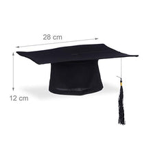 Carica l'immagine nel visualizzatore di Gallery, Relaxdays 10020592 - Cappello/Tocco per Laureato Modello Classico, Nero, Nero