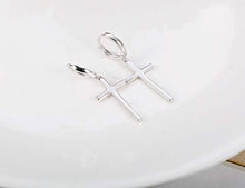 Carica l'immagine nel visualizzatore di Gallery, Slliss Orecchini in Argento Croce Pendenti per Uomini Silver - Ilgrandebazar