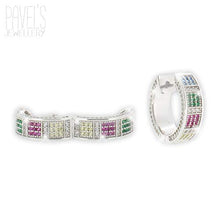 Carica l'immagine nel visualizzatore di Gallery, PAVEL'S Orecchini da donna colorati RAINBOW ARCOBALENO hoops realizzati in... - Ilgrandebazar