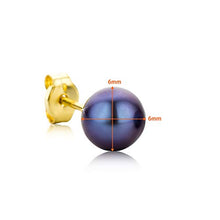 Carica l'immagine nel visualizzatore di Gallery, Orovi Orecchini Donna a lobo con Perle d'acqua dolce Blue in oro Giallo 9 kt... - Ilgrandebazar