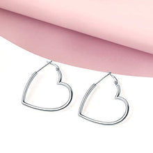 Carica l'immagine nel visualizzatore di Gallery, Cerchio Orecchini a Cuore Argento Sterling a Forma di... - Ilgrandebazar