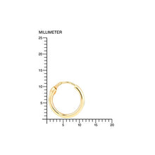 Carica l'immagine nel visualizzatore di Gallery, Orecchini per Bambini a cerchio da donna 12x1.5 mm - oro giallo 18K (750)