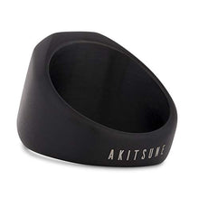 Carica l'immagine nel visualizzatore di Gallery, Akitsune Iustitia Anello | Design-Anello Donna Uomo Sigillo Nero Opaco - Ilgrandebazar