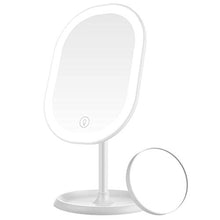 Carica l'immagine nel visualizzatore di Gallery, Aidodo specchio da trucco con luci a LED, portatile e ricaricabile USB...
