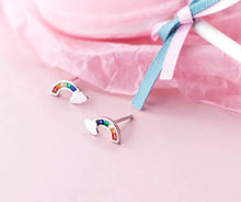Carica l'immagine nel visualizzatore di Gallery, AMAYA Rainbow orecchini per donna ragazza bambini – Argento Sterling 925 –... - Ilgrandebazar