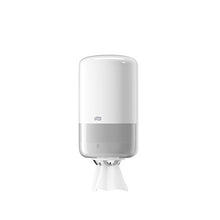 Carica l'immagine nel visualizzatore di Gallery, Tork 558000 Dispenser per asciugamani ad estrazione centrale Mini, Bianco - Ilgrandebazar