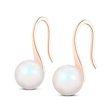 Carica l'immagine nel visualizzatore di Gallery, Orecchini pendenti da donna in argento Sterling con perla, realizzati con...