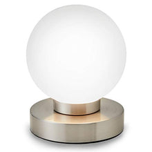 Carica l'immagine nel visualizzatore di Gallery, Lampada da comodino, forma a sfera, interruttore touch, luce Sfera Bianca - Ilgrandebazar