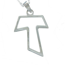 Carica l'immagine nel visualizzatore di Gallery, Alylosilver Collana con Ciondolo Croce d'argento Tau Cross per le donne... - Ilgrandebazar