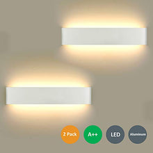 Carica l'immagine nel visualizzatore di Gallery, 2 Pezzi LED Lampada da Parete 16W Bianco 2x 16w Caldo - Alluminio - Ilgrandebazar