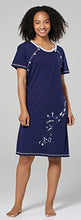 Carica l'immagine nel visualizzatore di Gallery, HAPPY MAMA Donna Set Vestaglia e Camicia da Notte 42-44, Grigio &amp; Marina - Ilgrandebazar
