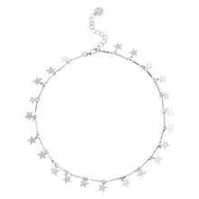 Carica l'immagine nel visualizzatore di Gallery, Fenical Collana girocollo di colore argento con catena choker donne boho... - Ilgrandebazar
