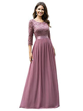Carica l'immagine nel visualizzatore di Gallery, Ever-Pretty Vestito da Cerimonia Donna Linea ad A Girocollo 56, Orchidea - Ilgrandebazar