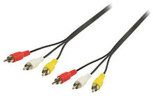 Carica l'immagine nel visualizzatore di Gallery, Valueline Cavo AV RCA 3x Maschio RCA, 5.00 m, Nero
