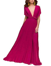 Carica l'immagine nel visualizzatore di Gallery, EMMA Donne Lunga Vestito da Cocktail Sera Elegante Damigella M, Rosso Rose - Ilgrandebazar