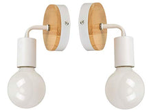 Carica l'immagine nel visualizzatore di Gallery, JINYU Retro industriale rustico lampada da parete in metallo 2 Pacchi, Bianco - Ilgrandebazar