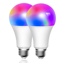 Carica l'immagine nel visualizzatore di Gallery, [2 Pezzi] Lampadina Smart 10W 6500k+3W RGBW, ATSUI E27 WiFi 900LM...