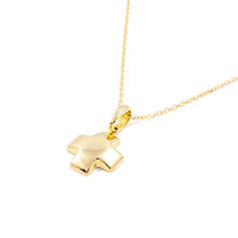 Carica l'immagine nel visualizzatore di Gallery, Croce quadrato per bambini - oro giallo 18k (750) - Ilgrandebazar