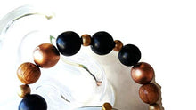 Carica l'immagine nel visualizzatore di Gallery, Orologio da polso donna elasticizzato Bracciale perle Legno Bianco Nero... - Ilgrandebazar