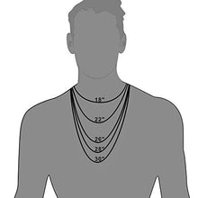 Carica l'immagine nel visualizzatore di Gallery, FOCALOOK Collana da Uomo 3 6 9 12 mm Larghezza Catena Cubana Argento-12mm - Ilgrandebazar
