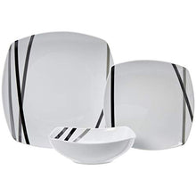 Carica l'immagine nel visualizzatore di Gallery, AmazonBasics - Servizio di piatti per 6 persone, 18 pezzi, Raggi Moderni - Ilgrandebazar