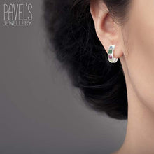 Carica l'immagine nel visualizzatore di Gallery, PAVEL'S Orecchini da donna colorati RAINBOW ARCOBALENO hoops realizzati in... - Ilgrandebazar
