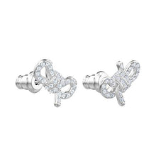 Carica l'immagine nel visualizzatore di Gallery, Swarovski Orecchini Lifelong Bow, Cristallo Bianco, Rodiati, da Donna - Ilgrandebazar