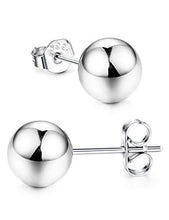 Carica l'immagine nel visualizzatore di Gallery, Finrezio Orecchini A Bottone In Argento 925 Per Donna A Sfera... - Ilgrandebazar
