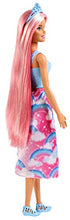 Carica l'immagine nel visualizzatore di Gallery, Barbie Bambola Principessa Arcobaleno con Capelli Rosa Lunghi e Spazzola,... - Ilgrandebazar