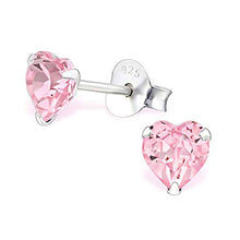 Carica l'immagine nel visualizzatore di Gallery, Monkimau Orecchini a forma di cuore con borchie realizzati in argento...