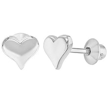 Carica l'immagine nel visualizzatore di Gallery, In argento sterling 925, con vite, posteriore piccolo cuore orecchini per... - Ilgrandebazar