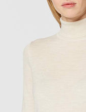 Carica l'immagine nel visualizzatore di Gallery, Marchio Amazon - MERAKI Pullover Lana Merino Donna Collo 48, Beige (Oatmeal) - Ilgrandebazar