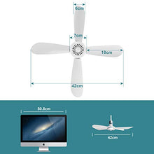 Carica l'immagine nel visualizzatore di Gallery, Yorbay Mini Ventilatore da Soffitto Portatile,con Cavo 2,8M,220V,Ø42cm,...