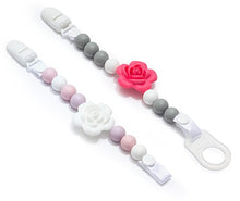 Carica l'immagine nel visualizzatore di Gallery, Clip Ciuccio per Dentizione, Confezione da 2 Design Ragazze, Porta... - Ilgrandebazar