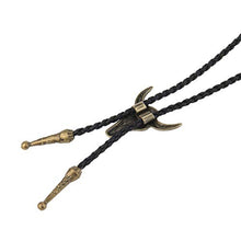 Carica l'immagine nel visualizzatore di Gallery, JOYMIAO Gioielli della Collana Cravatta in Pelle da Uomo Retrò Testa Di Toro - Ilgrandebazar