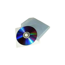 Carica l'immagine nel visualizzatore di Gallery, 100 bustine per CD e DVD trasparenti in plastica pvc con aletta Tasse de Café