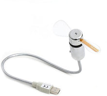 Carica l'immagine nel visualizzatore di Gallery, TRIXES Ventilatore Flessibile USB da Tavolo con Orologio