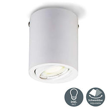 Carica l'immagine nel visualizzatore di Gallery, Plafoniera Led con lampadina GU10 inclusa orientabile, luce calda 3000K, 5W,...