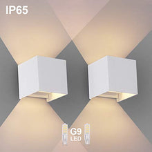 Carica l'immagine nel visualizzatore di Gallery, OOWOLF 2 Pezzi LED Lampada da Parete IP65 Impermeabile, Applique Bianca-2 - Ilgrandebazar